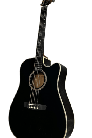 Dowina Rustica - Fichte Top Black / FG / Electronics / Dreadnought - Antique Serie